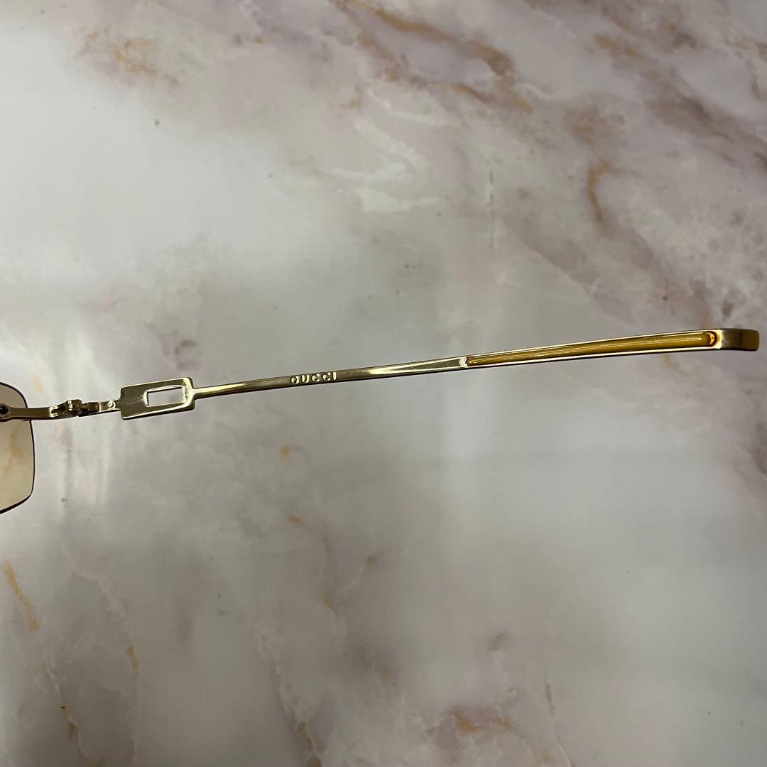 GUCCI グッチ ラインストーン Y2K リムレス サングラス ケース付き