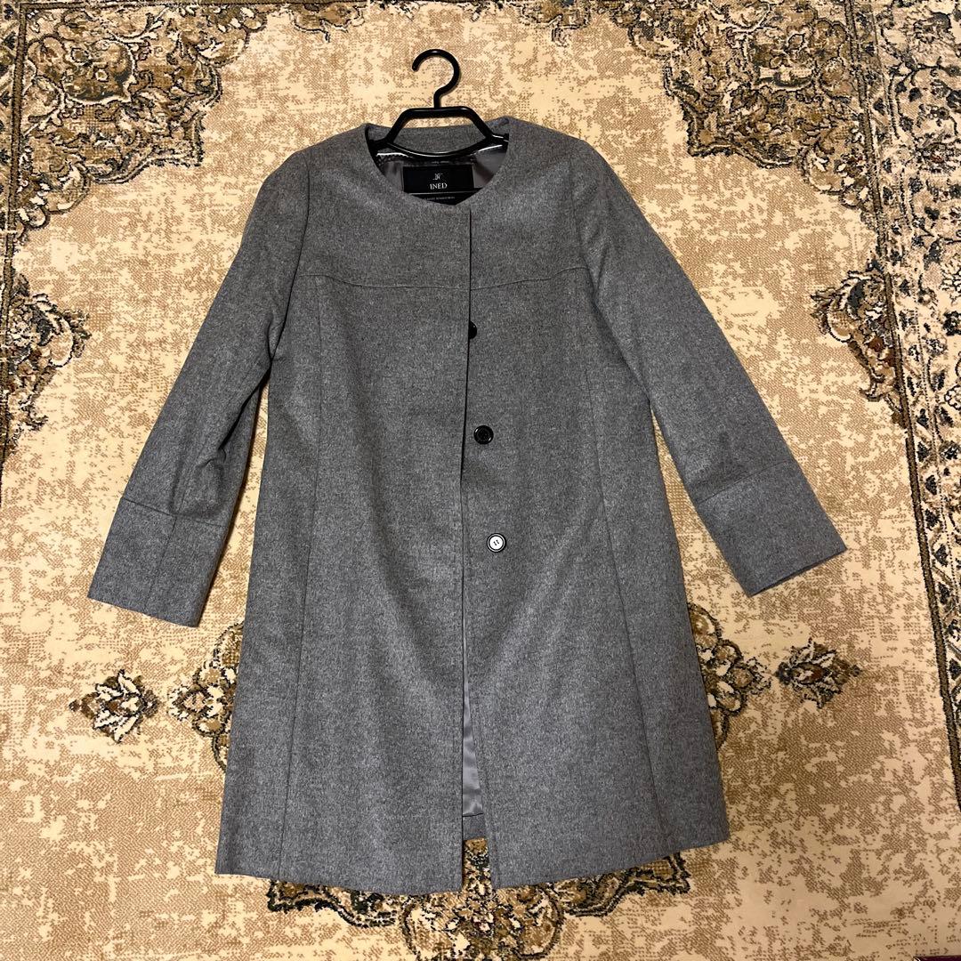 【まる】INÉD グレー カシミアコート