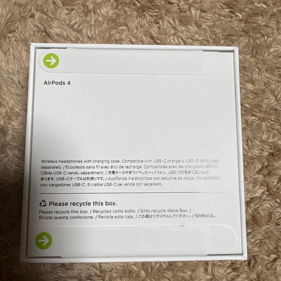 新品未開封AirPods 4 充電ケース付き　ノイキャン非搭載