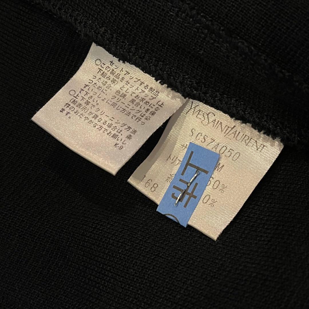 YVES SAINTLAURENT イヴサンローラン極美品　ニット紺ブレ金ボタン