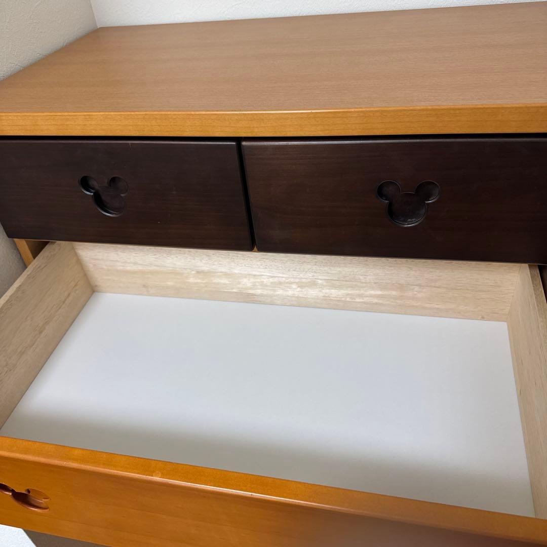 ミッキーマウス取っ手の5段チェスト　ミッキータンス