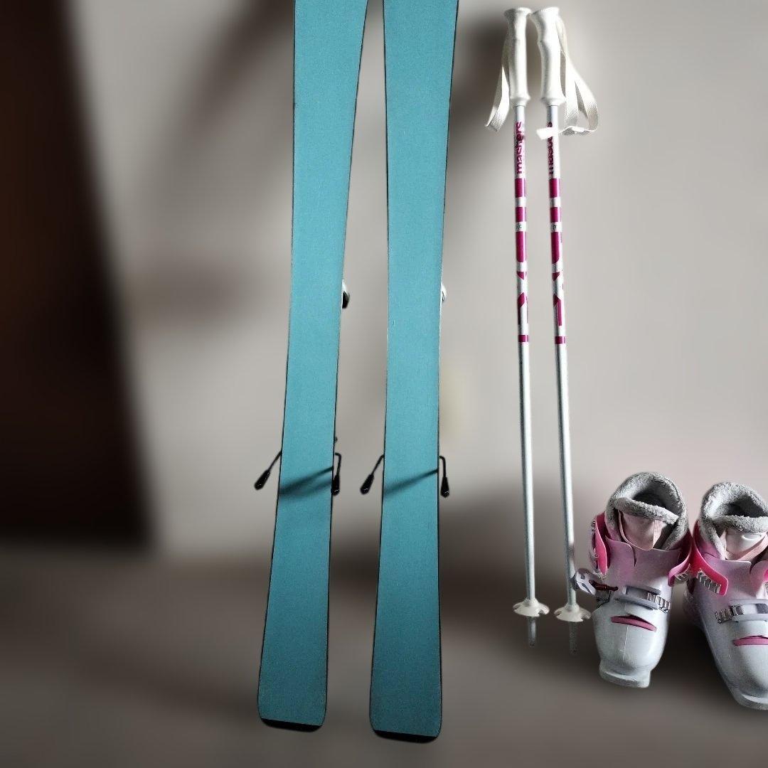 子供スキー　3点セット　スキー板　ストック　スキーブーツ