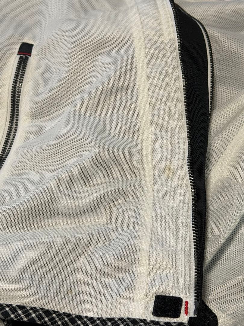 KUSHITANI フルメッシュパーカージャケット XL ホワイト/ブラック