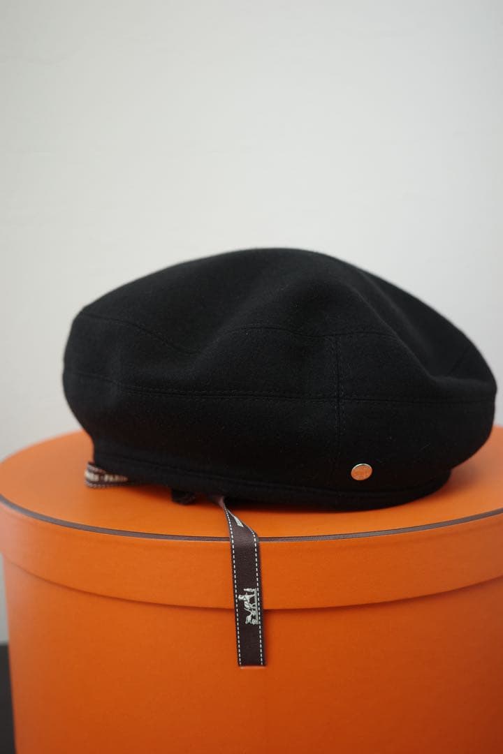 HERMES エルメス ベレー帽 ブラック 58 イタリア製 正規品 箱付き