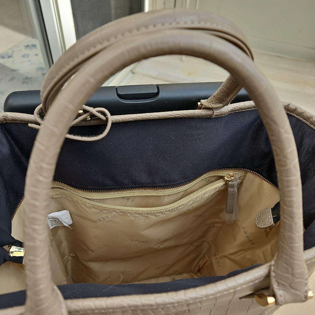 スワニー　　クロコダイル調　キャリーバッグ