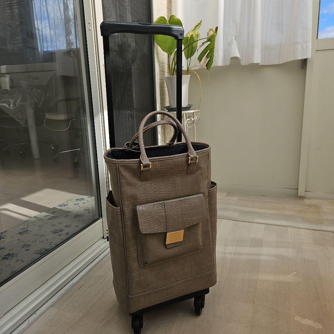 スワニー　　クロコダイル調　キャリーバッグ