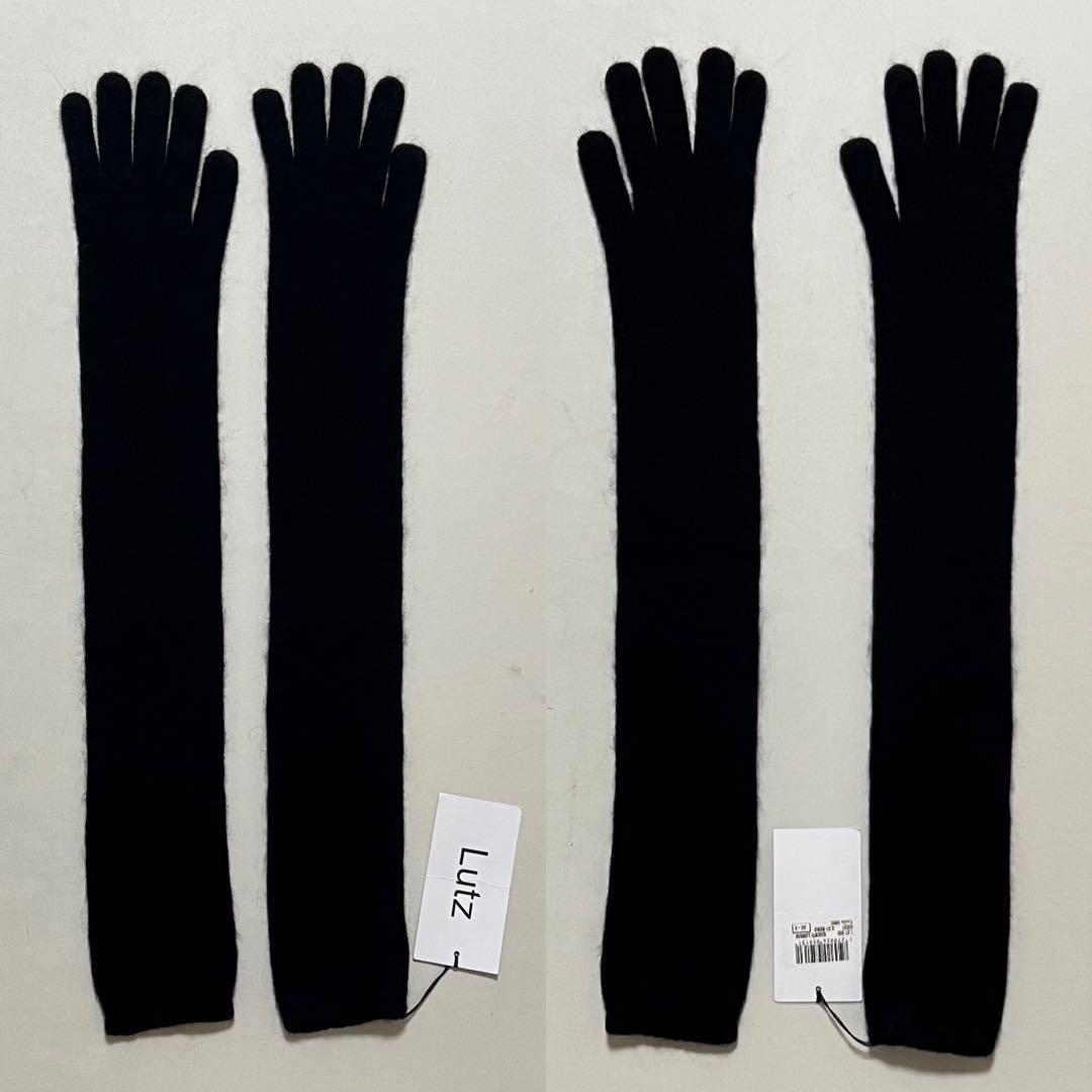 【未使用】Lutz ルッツ 手袋 ロンググローブ アルパカ混 イタリア製 黒系統