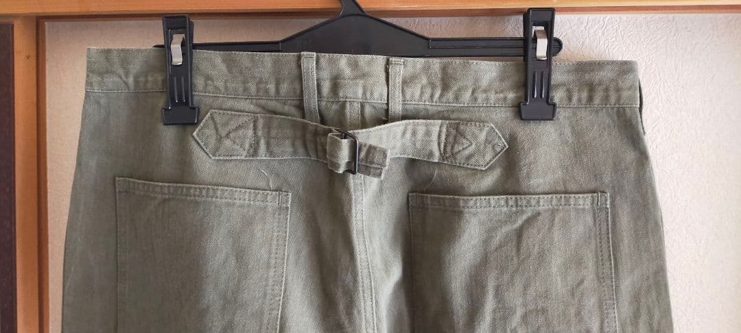 クッシュマン　ヘリンボーンベイカーパンツ　サイズ36✕34　オリーブ