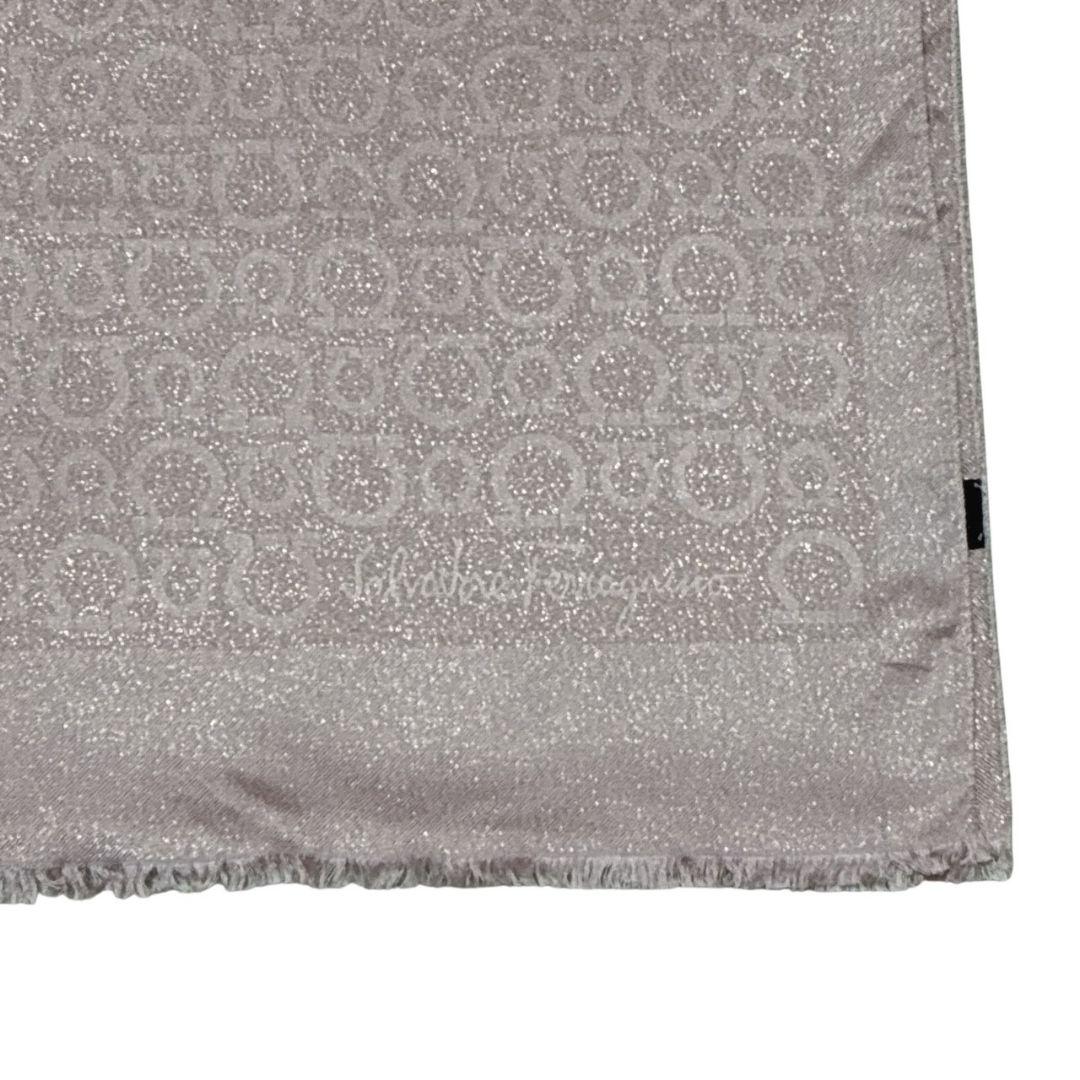 美品✨サルヴァトーレフェラガモ 大判ストール ショール ガンチーニ ラメ