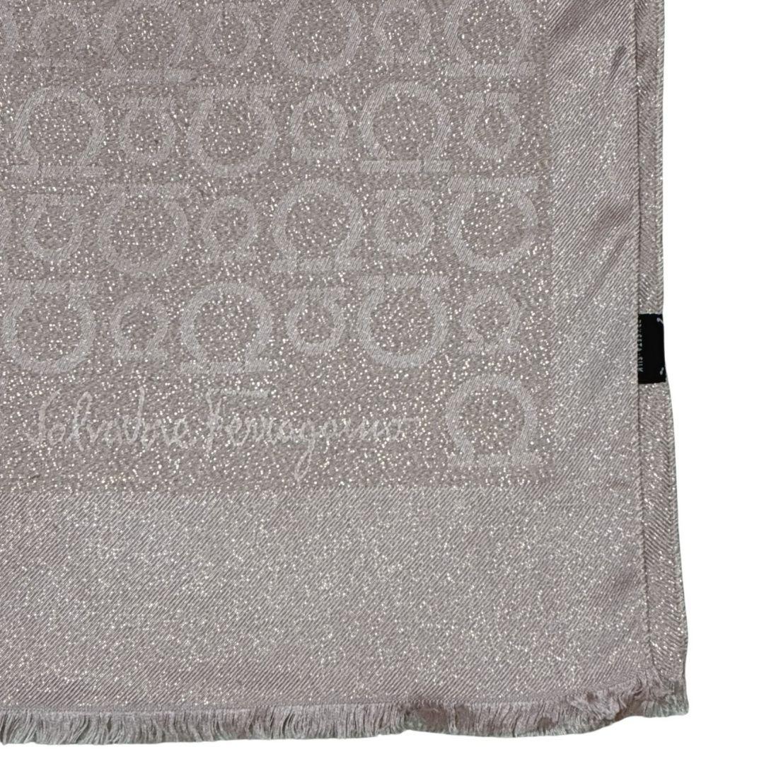 美品✨サルヴァトーレフェラガモ 大判ストール ショール ガンチーニ ラメ