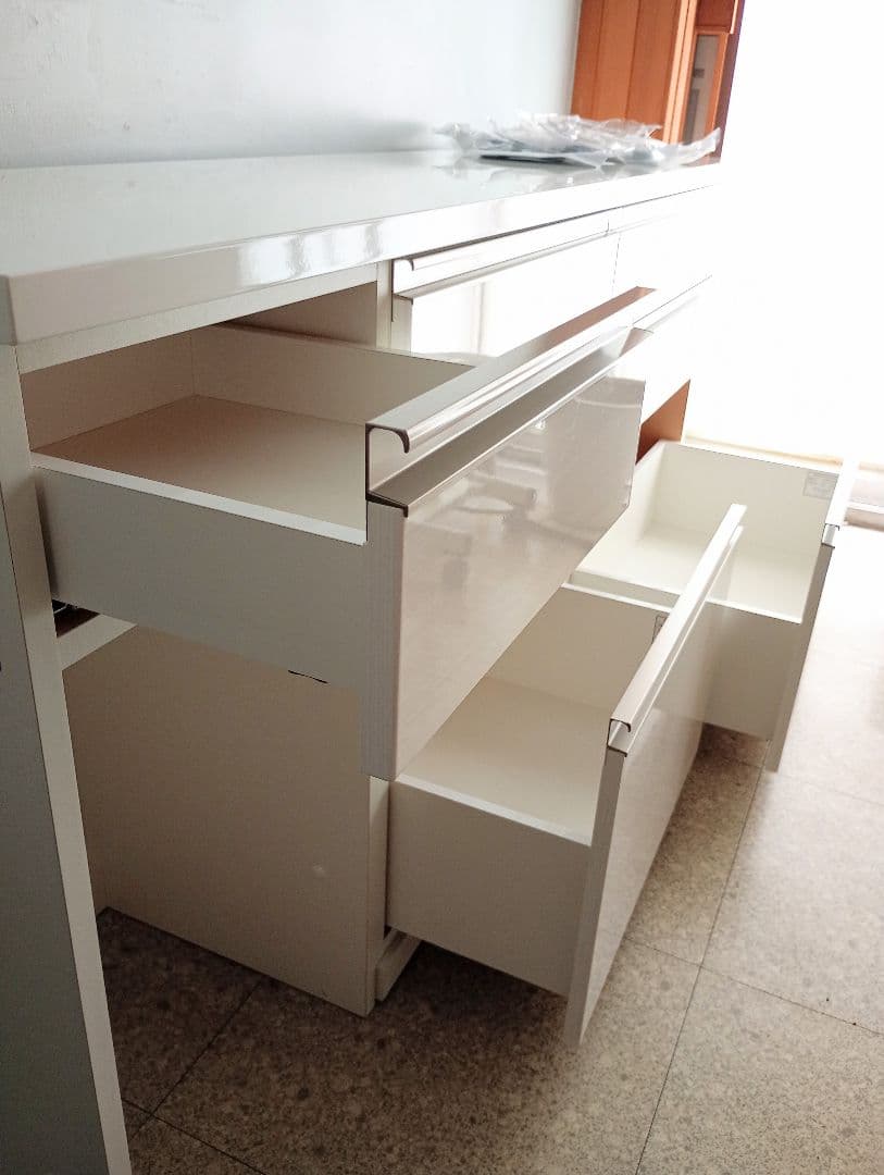 幅180【美品ニトリ】10万リガーレ組み合わせキッチンボード/チェスト/食器棚