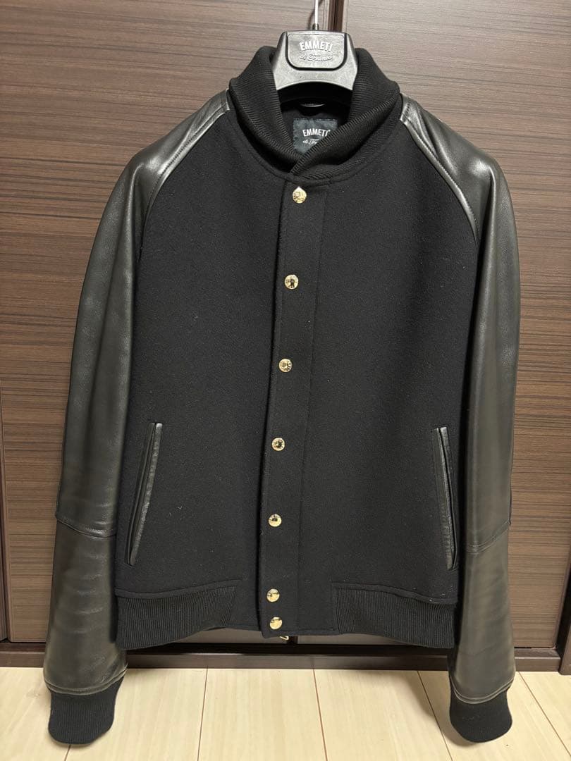 【菅原靴店限定】EMMETI レザーカシミアスタジャン 48 ※完売商品※極美品