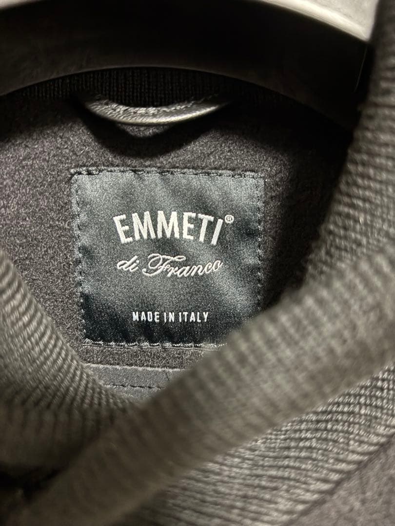 【菅原靴店限定】EMMETI レザーカシミアスタジャン 48 ※完売商品※極美品