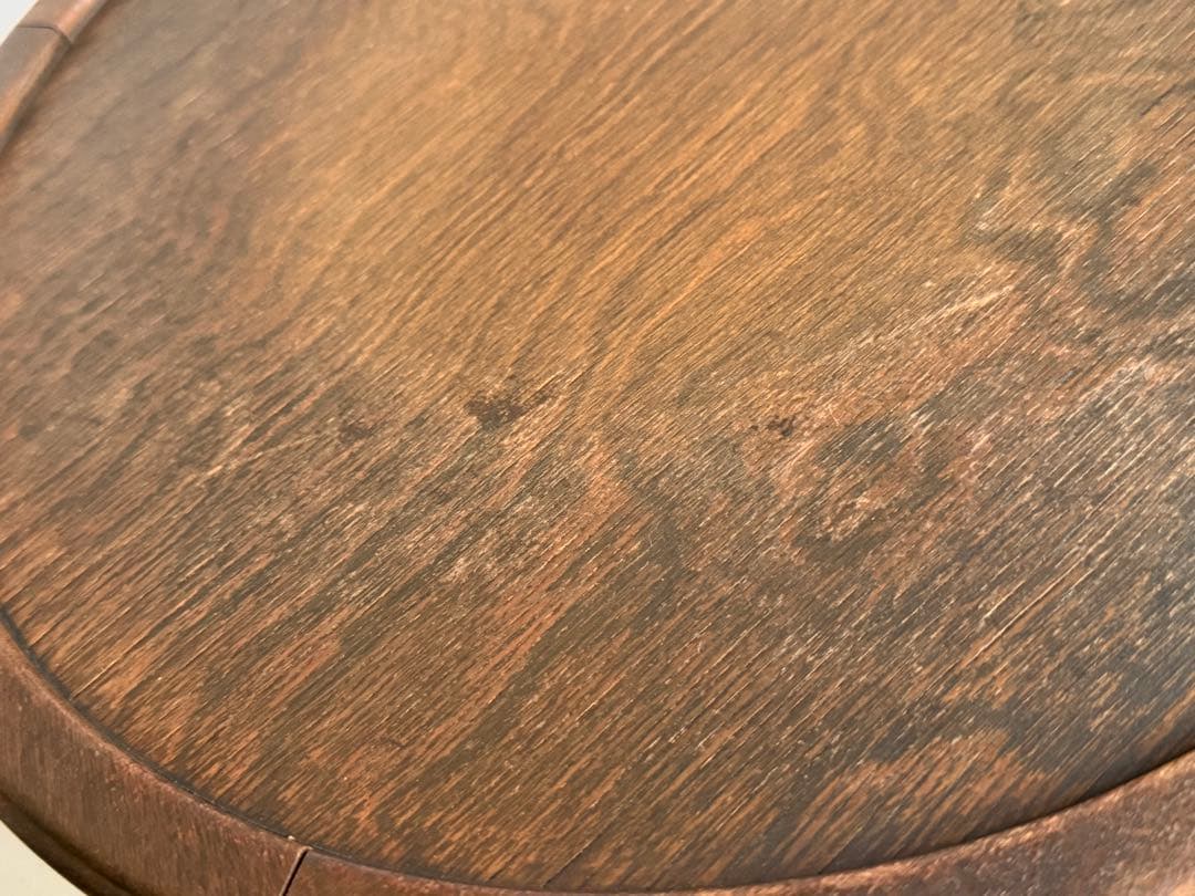 木製 サイドテーブル カフェテーブル コーヒーテーブル 丸テーブル 古家具