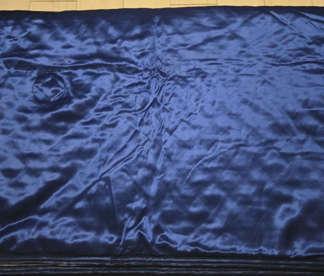 シルク敷きパッド シングルサイズ ネイビー 紺色