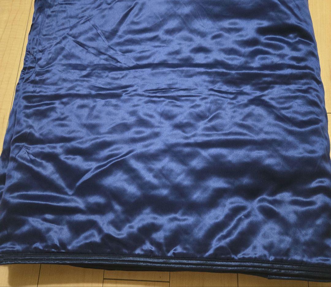 シルク敷きパッド シングルサイズ ネイビー 紺色