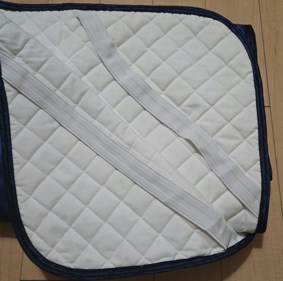 シルク敷きパッド シングルサイズ ネイビー 紺色