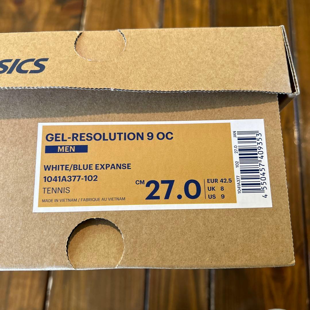 アシックス　メンズテニスシューズ　オムニクレー　ゲルレゾリューション9OC