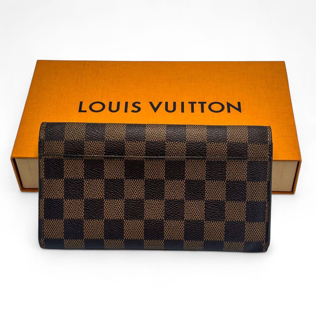 【極美品】ルイヴィトン 新型ポルトフォイユ サラ ダミエエベヌ 2つ折り長財布