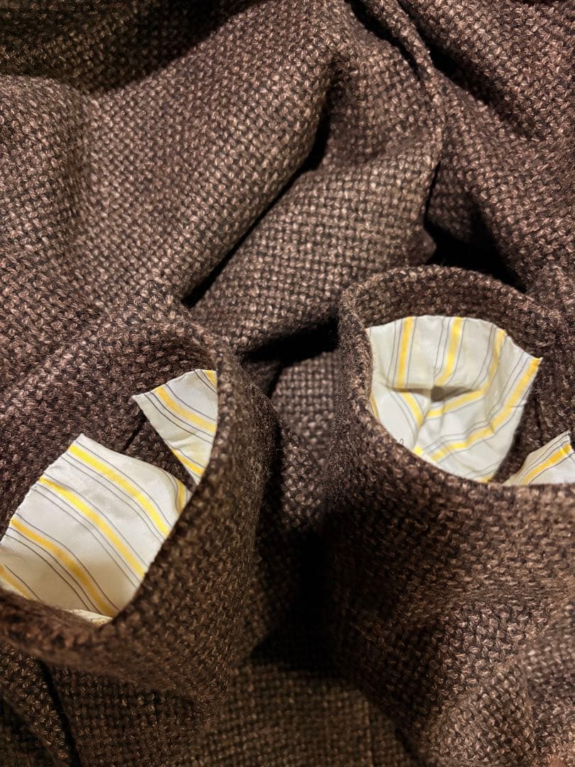 未使用に近い　ビームスF ウールツイード　ジャケット　ブラウン　44r