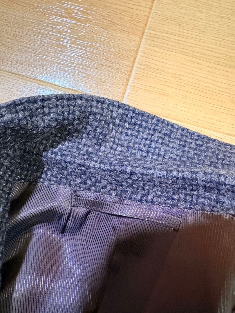 未使用に近い　ビームスF ウールツイード　ジャケット　ブラウン　44r