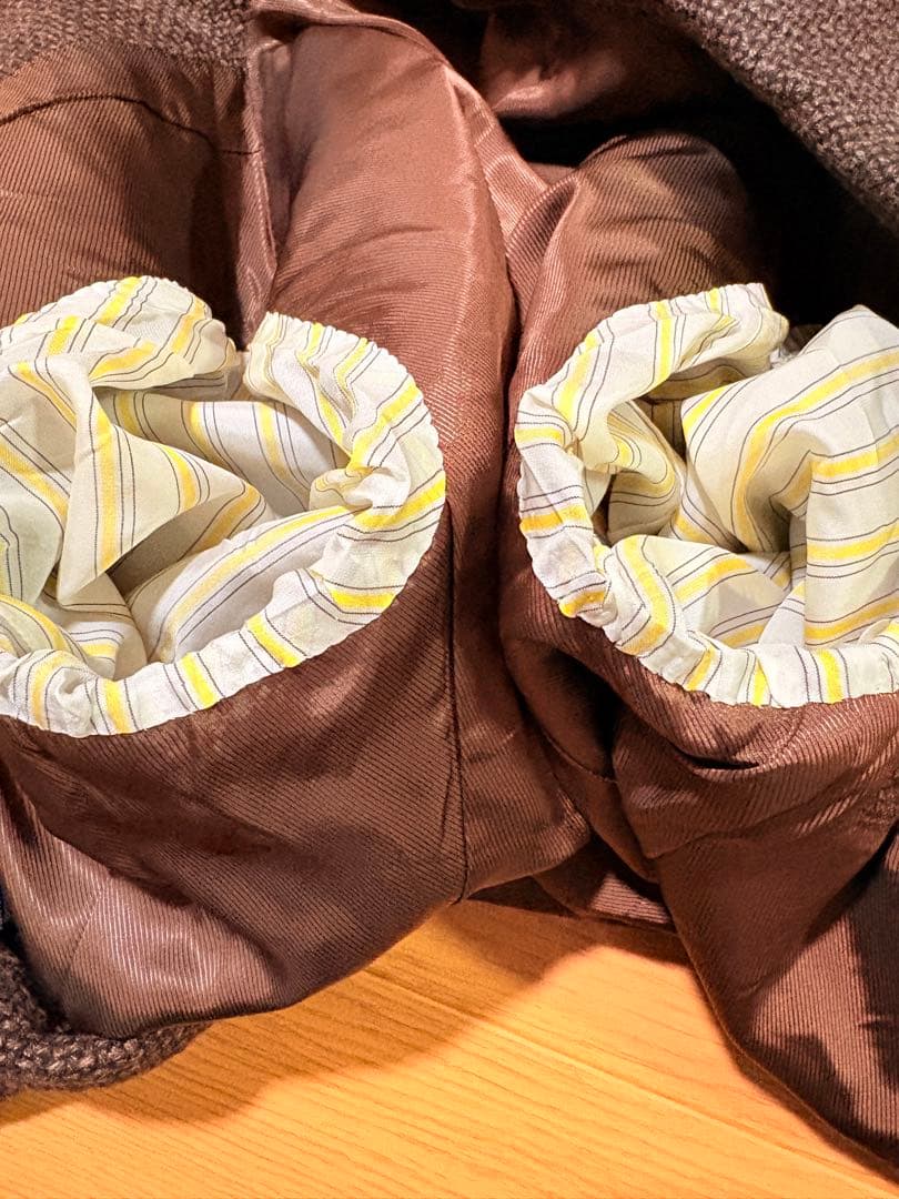 未使用に近い　ビームスF ウールツイード　ジャケット　ブラウン　44r