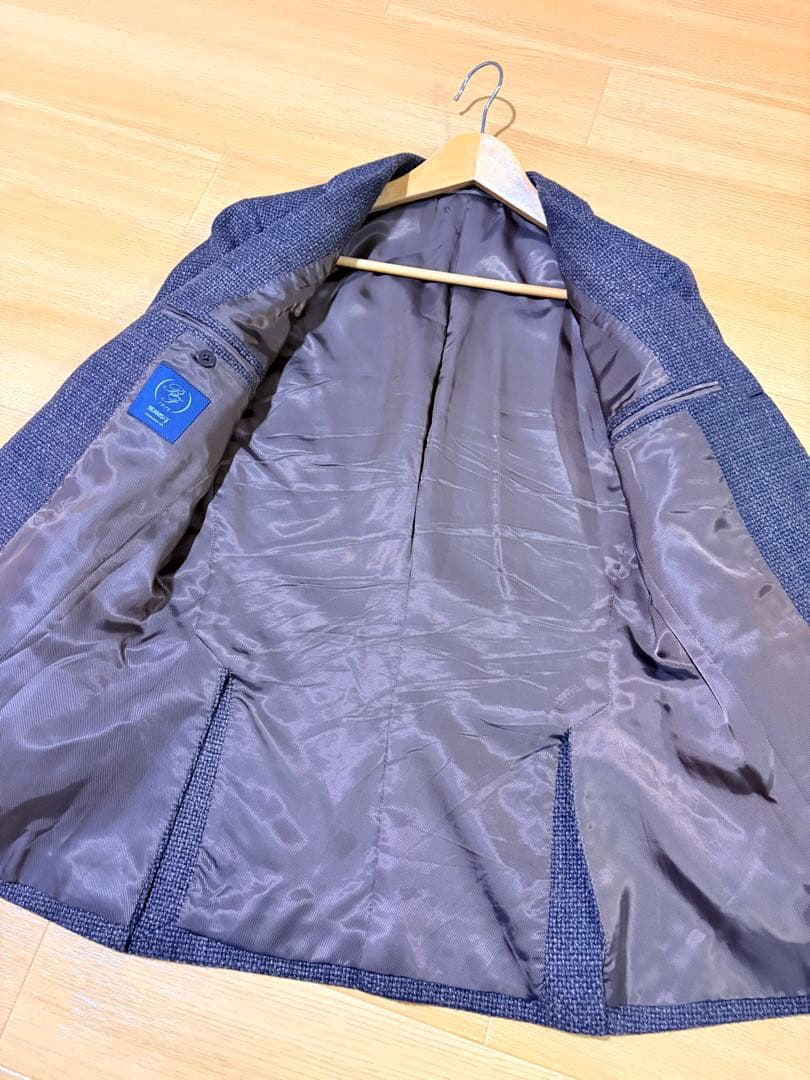 未使用に近い　ビームスF ウールツイード　ジャケット　ブラウン　44r