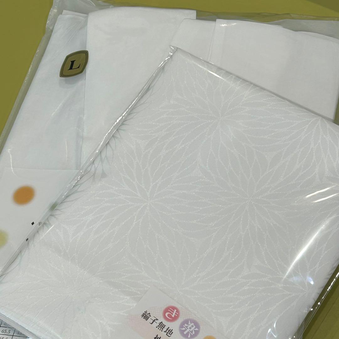 【替袖付き】衿秀 き楽っく長襦袢 Lサイズ　袷用/替袖【むじな菊】