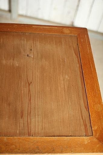 古い木製の机　引き出し2杯　作業台　ワークデスク　テーブル　古家具　アンティーク