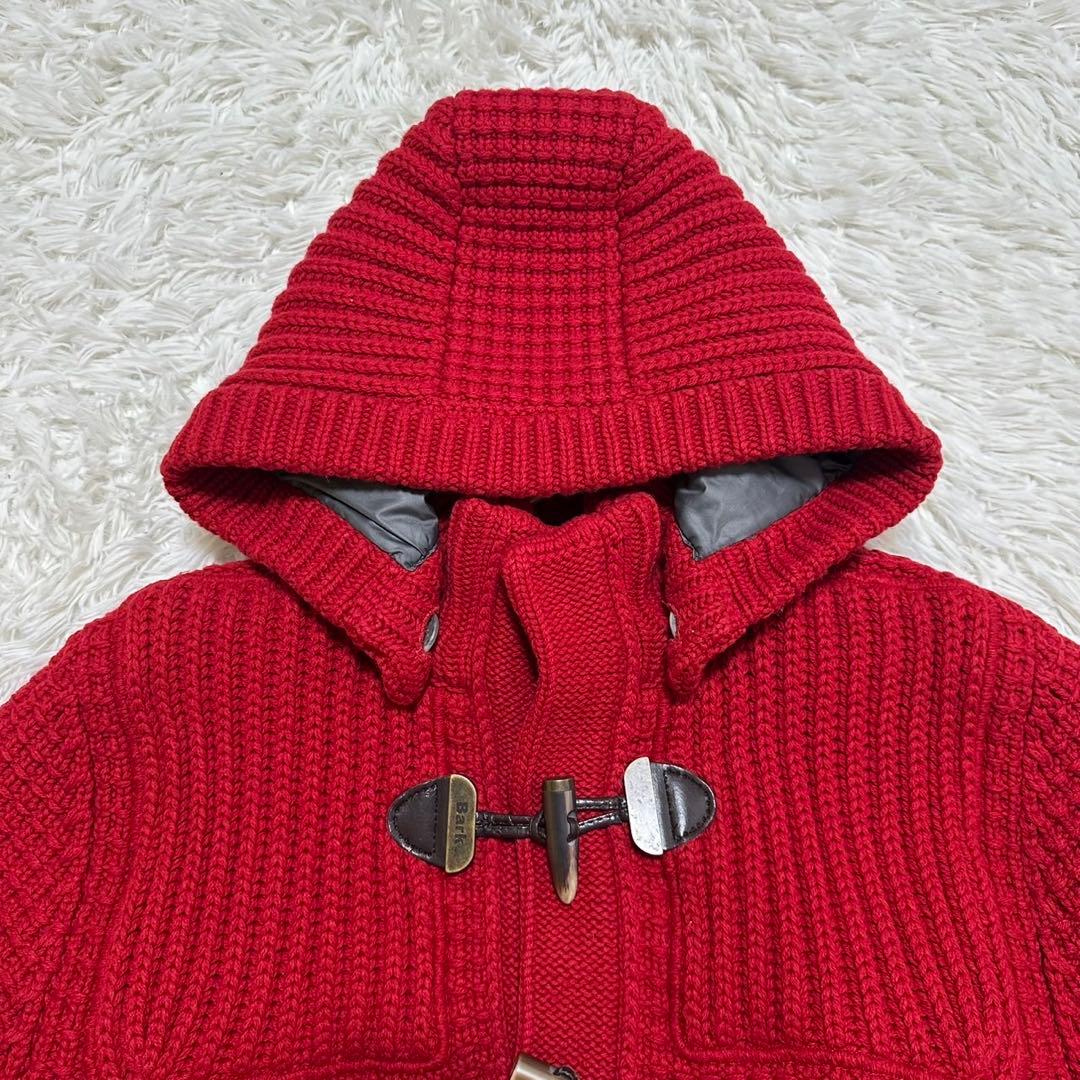 希少カラー バーク ダッフルコート 編み込みジャケット アウター 肉厚 イタリア