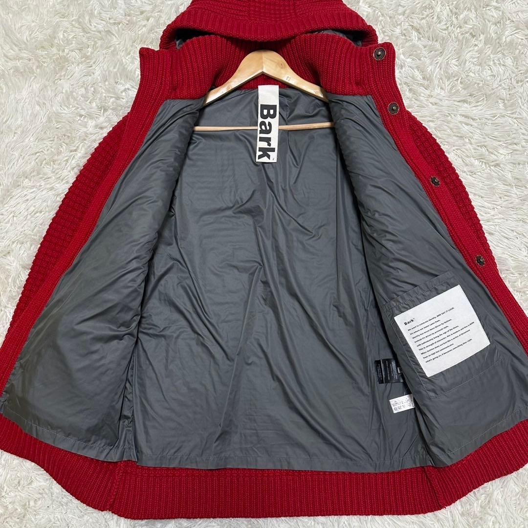 希少カラー バーク ダッフルコート 編み込みジャケット アウター 肉厚 イタリア