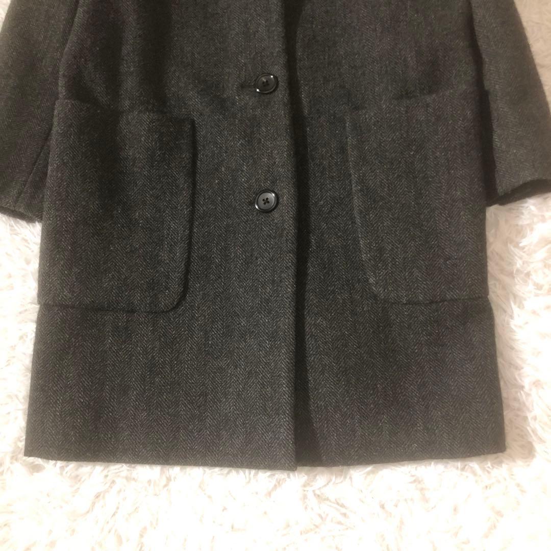 極美品 マーガレットハウエル 21AW ブリティッシュウールツイードコート