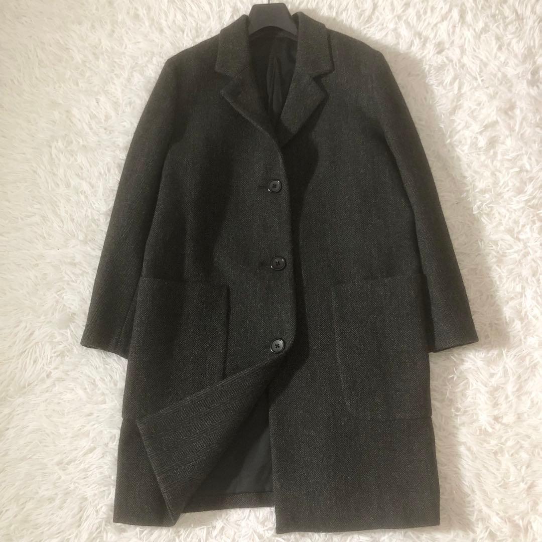 極美品 マーガレットハウエル 21AW ブリティッシュウールツイードコート