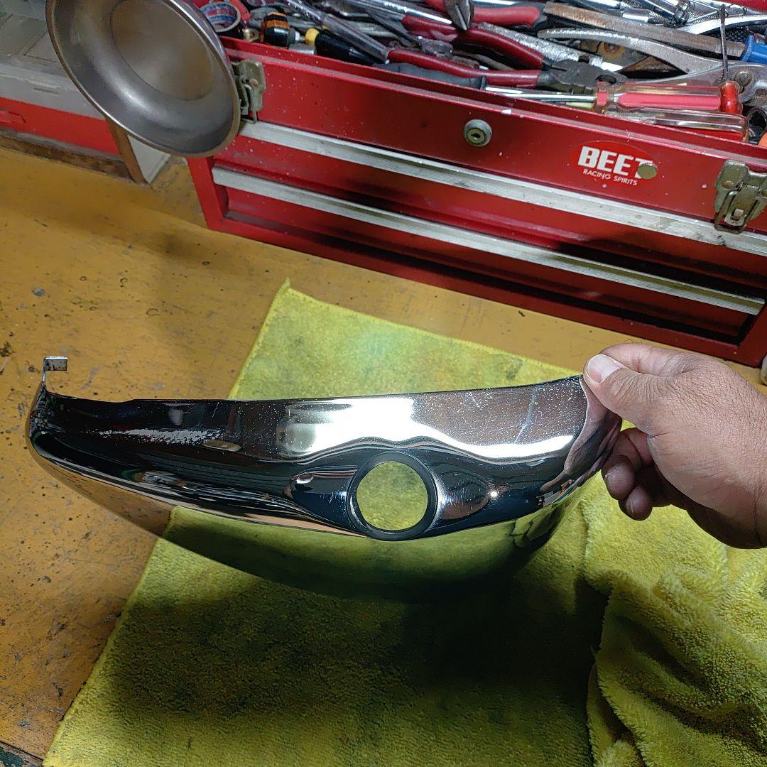 ハーレーダビットソンスポーツスターメッキオイルタンクカバー