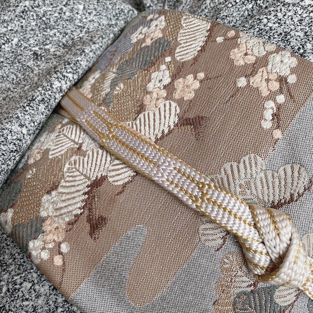 訪問着　フルセット　叩き染　宝尽くし　青海波　手刺繍　落款　健勝苑ガード　H5