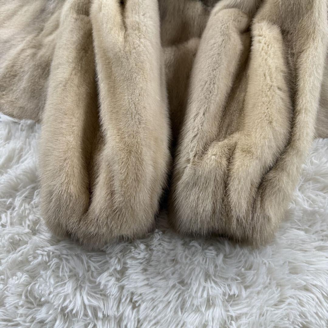 裾周り205㎝ 総丈120㎝ ミンク コート カナダ産 XL相当 AA168