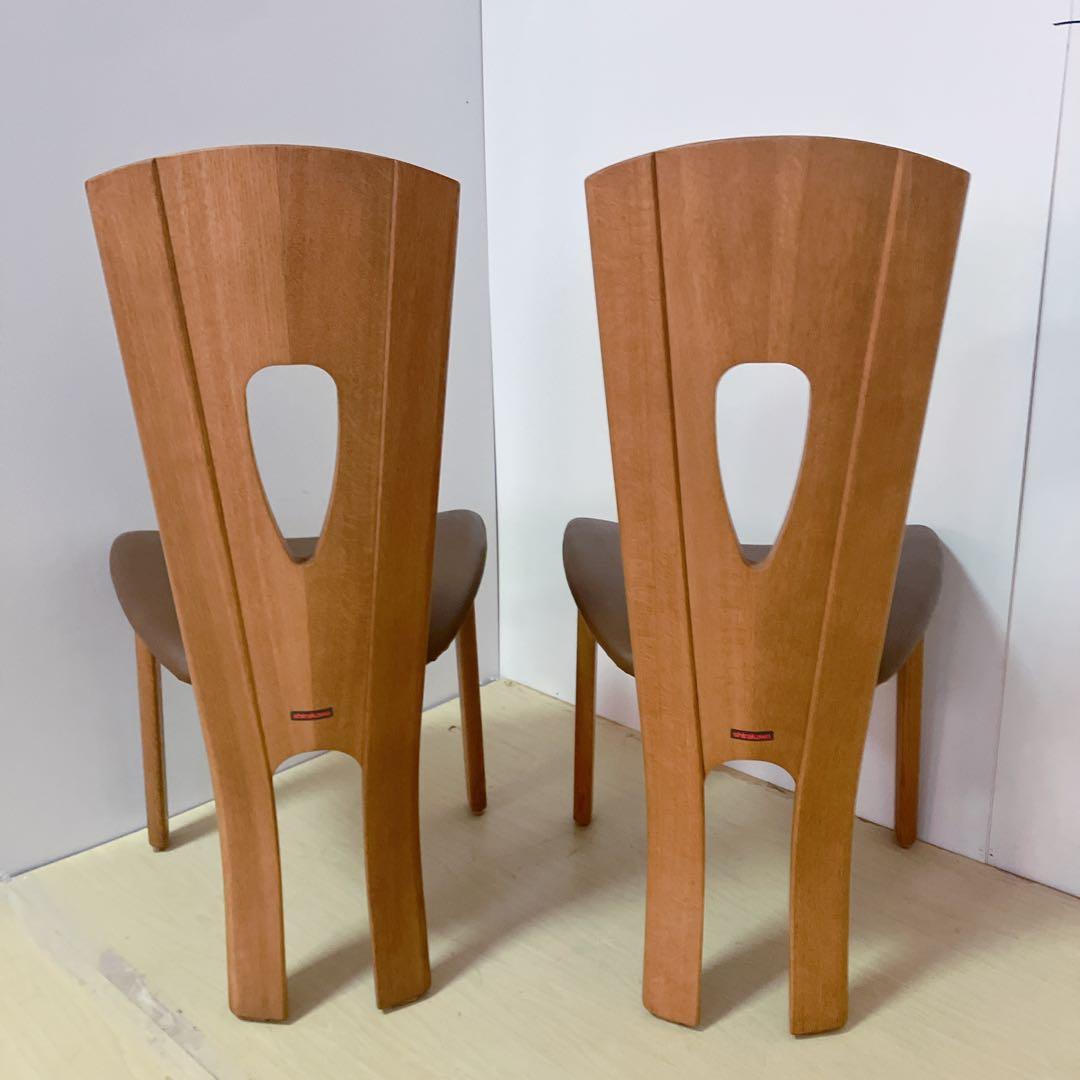 飛騨の家具　白川木工　シラカワ　ダイニングチェア　2脚セット　木製チェア