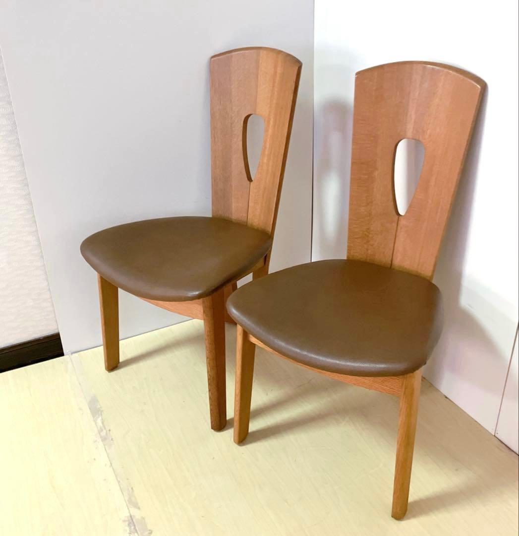 飛騨の家具　白川木工　シラカワ　ダイニングチェア　2脚セット　木製チェア