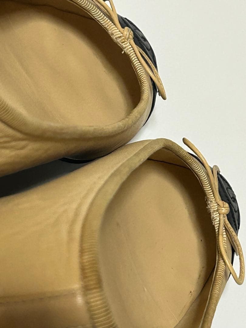 CHANEL バレエシューズ ベージュ/黒