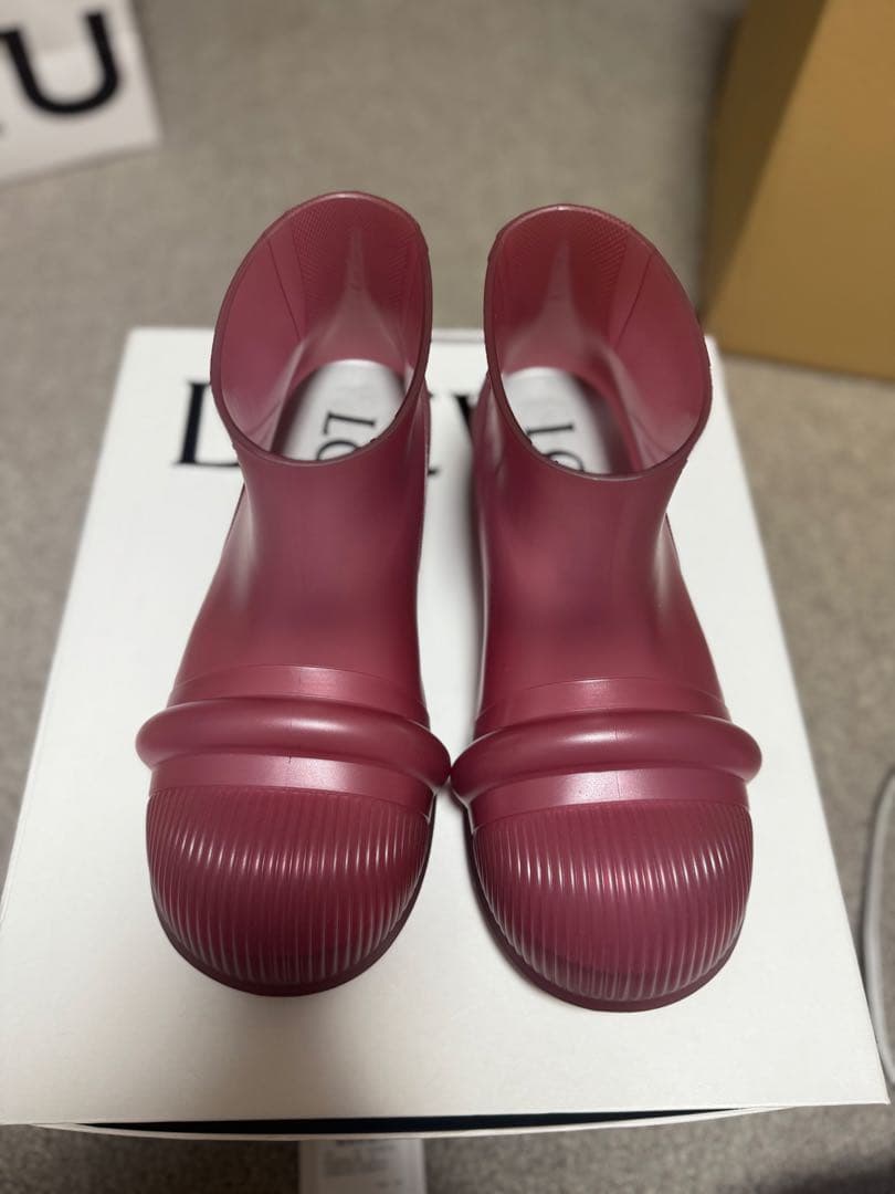 美品 ロエベ 22aw ラバー レインブーツ