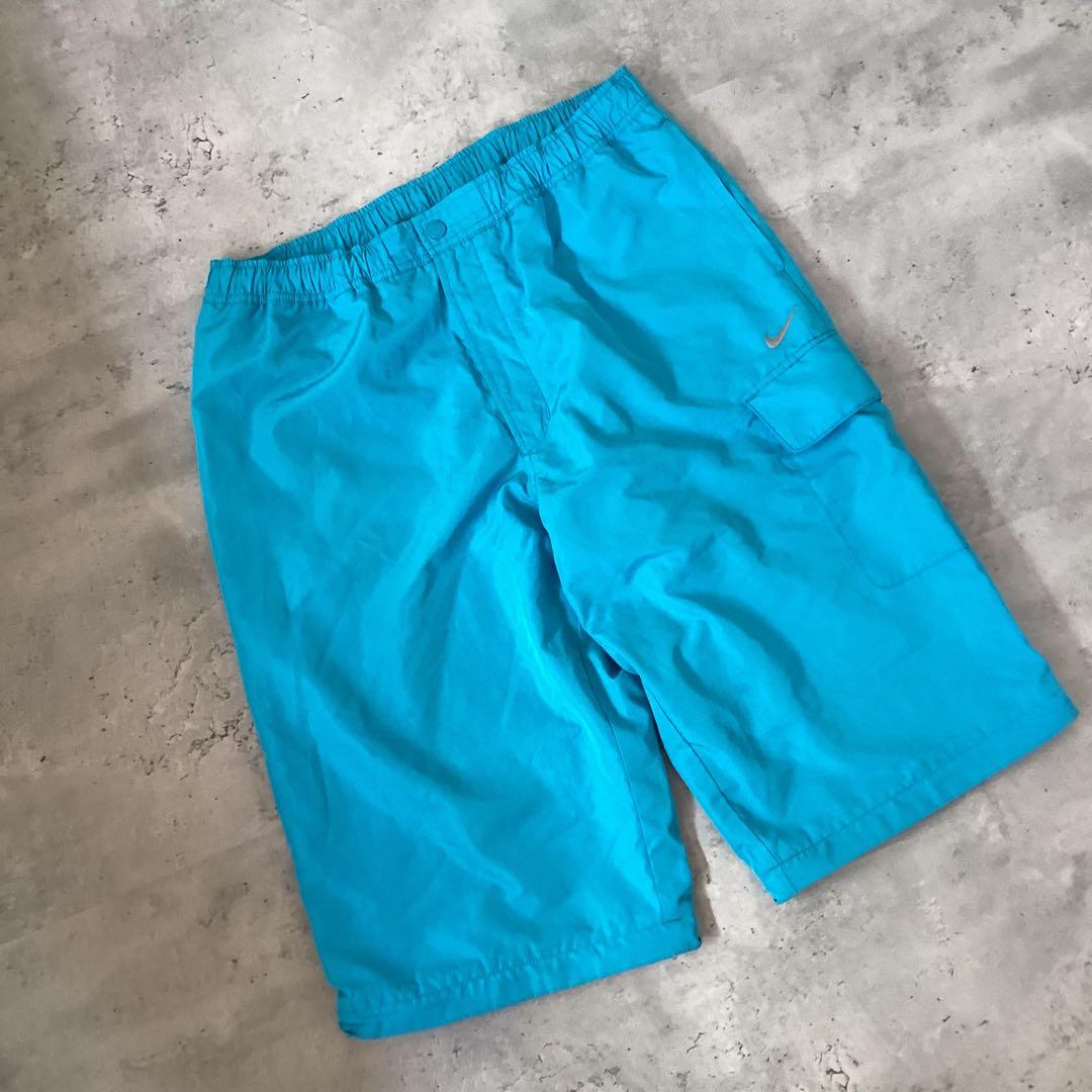 NIKE ナイキ　2way ジャージパンツ ハーフパンツ　ブルー　青