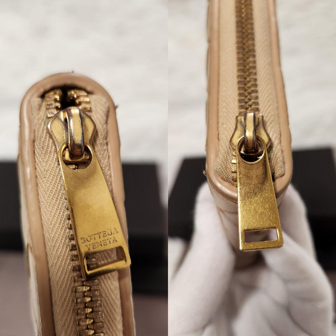 現代モデル ボッテガヴェネタ マキシイントレチャート ジップアラウンド　長財布