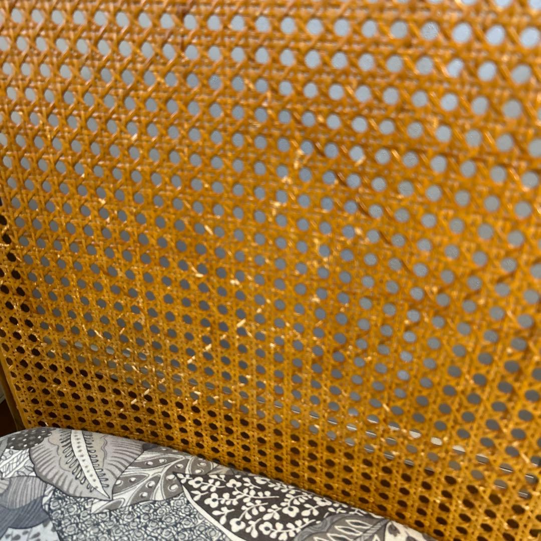 【希少品】④浜本工芸　ダイニングチェア　ラタン　送料込み　昭和レトロ