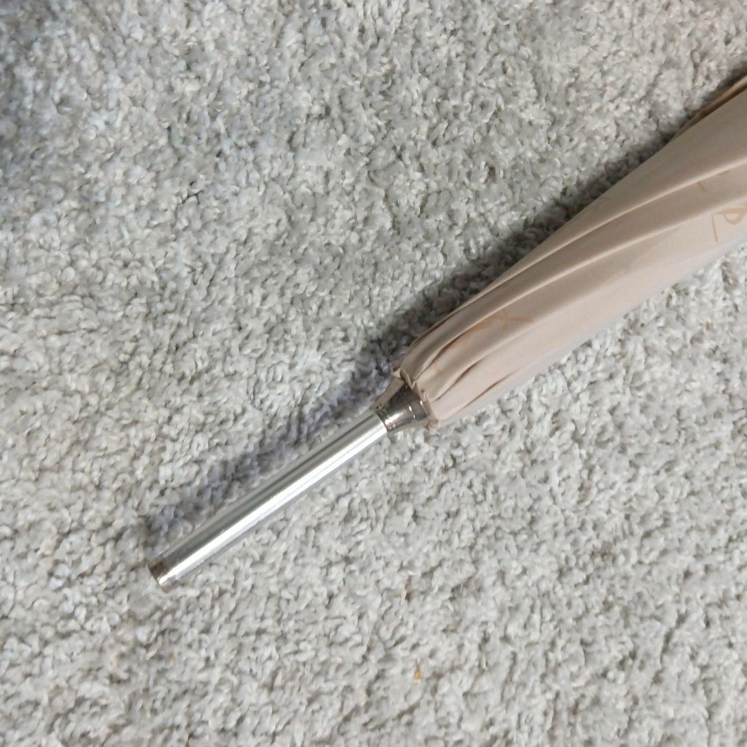 【美品】サンローラン 雨傘 長傘 YSLロゴ　ベージュ　光沢