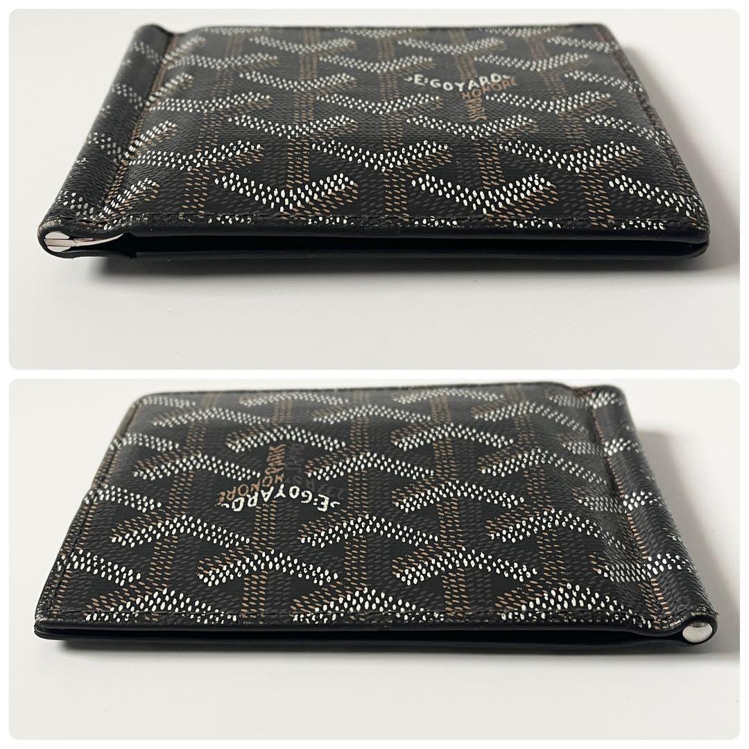 ゴヤール　サン トマ　マネークリップ　ゴヤールキャンバス　レザー　黒　ブラック