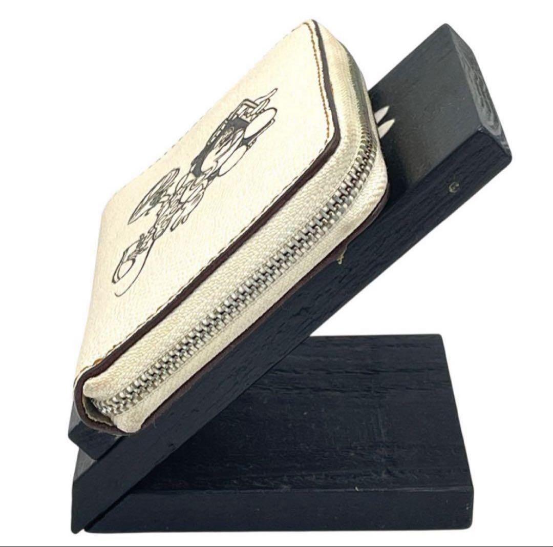 【Disneyコラボ 】Coach ミニーマウス 折り財布 ラウンドファスナー