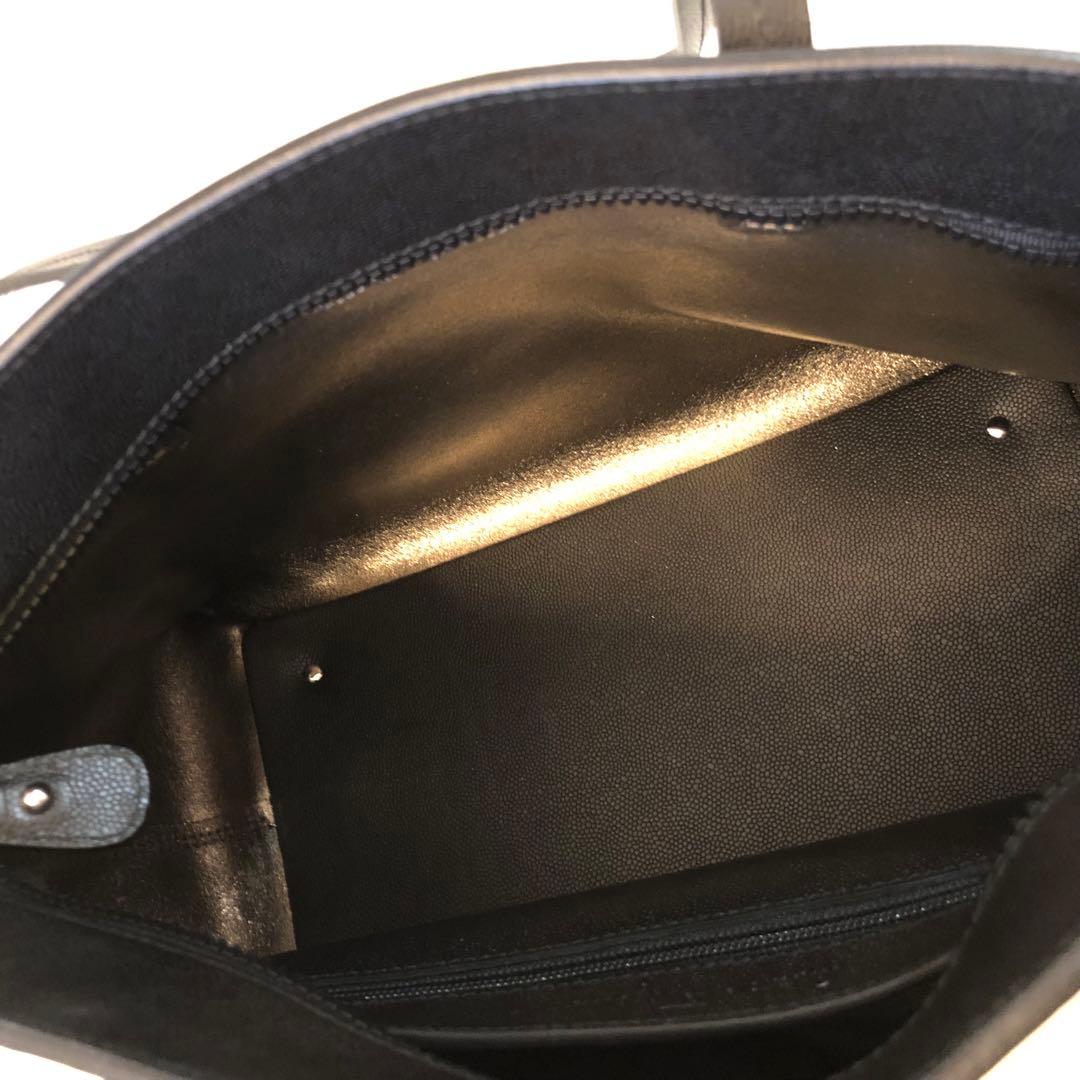 A4可　ガンチーニ　フェラガモ ロゴ レザー トートバッグ　オールレザー