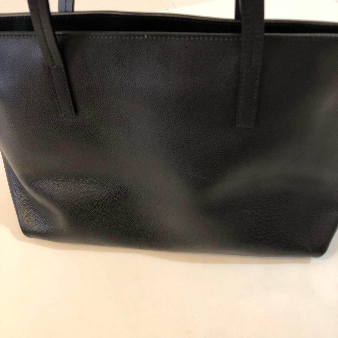 A4可　ガンチーニ　フェラガモ ロゴ レザー トートバッグ　オールレザー