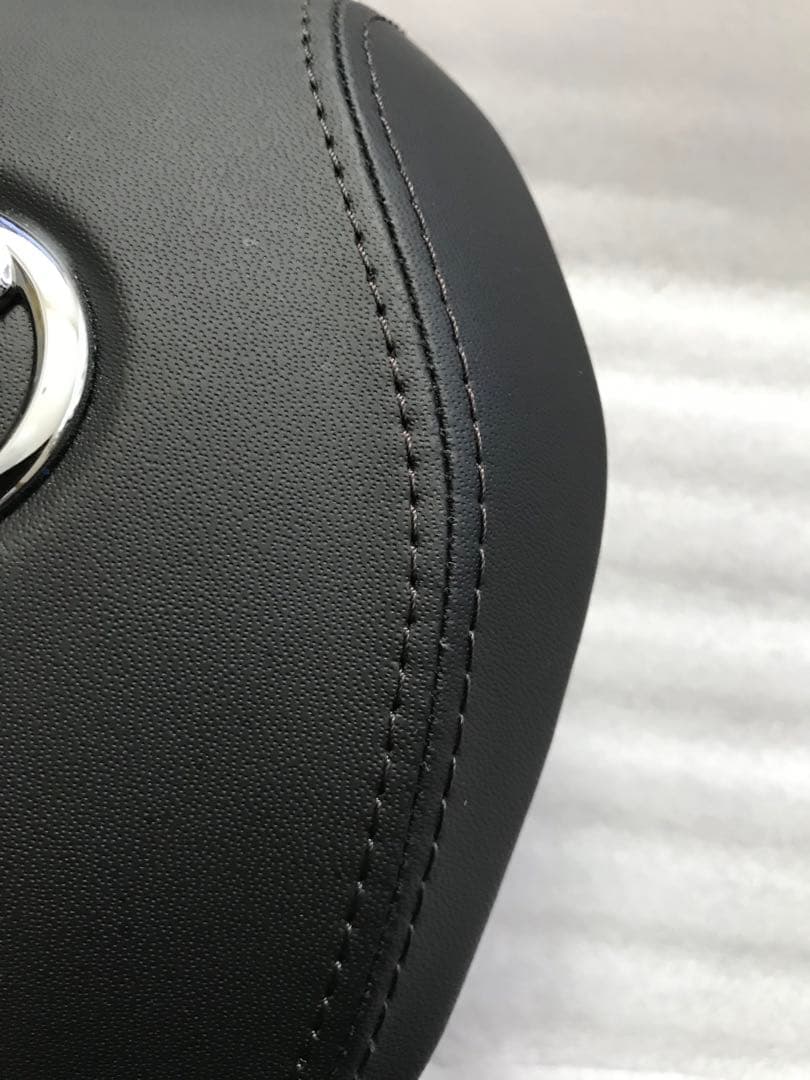 80ハリアー レザー エアバッグカバー ブラックステッチ