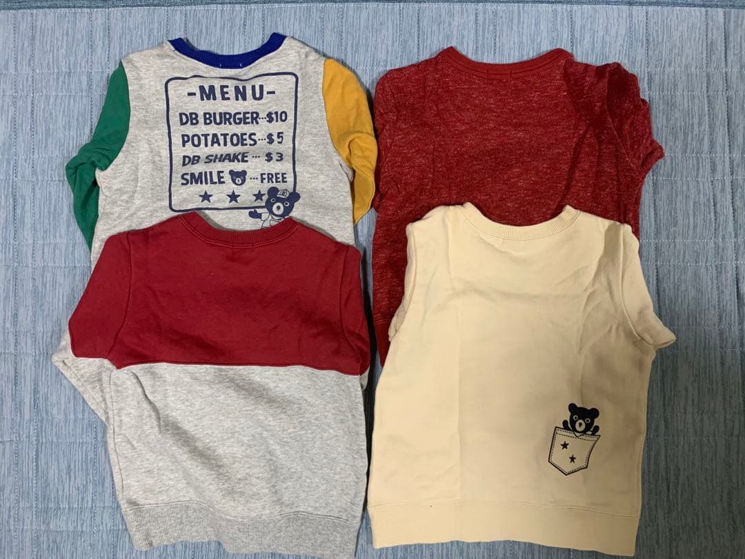 【naaana】　ミキハウス／ダブルビー　トレーナー &ロンTセット